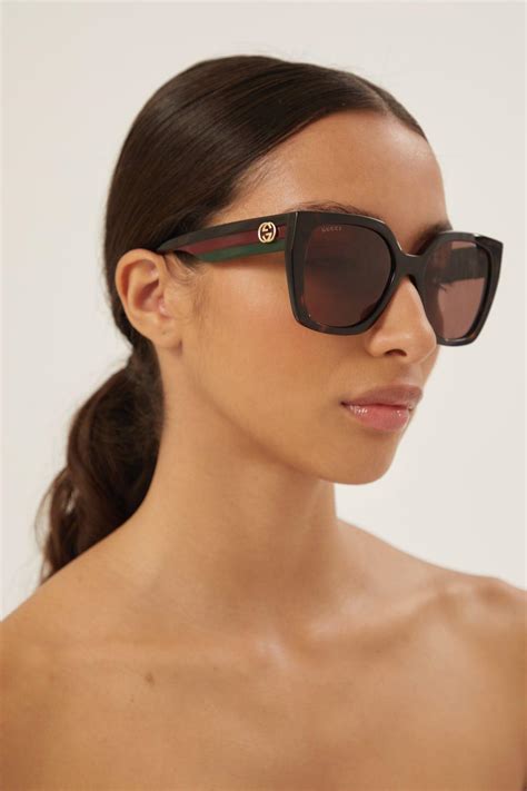 gucci 54mm square sunglasses - havana|Gucci havana sunglasses women.